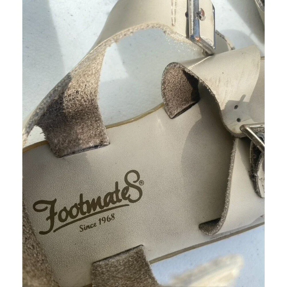 Footmates Tides Leather Sandals Toddler Girls Size 7 Straps buckle adjustable